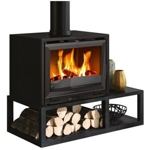 Poêle à bois Godin en fonte - 10kW - Noir - Publicité Poêle à bois Godin en fonte - 10kW - Noir - Publicité