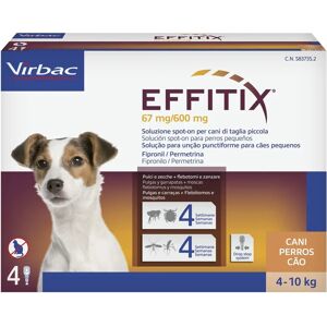 Virbac Effitix Perros Pequeños 4-10kg 4 Pipetas Virbac Effitix Perros Pequeños 4-10kg 4 Pipetas