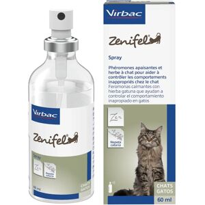 Virbac Zenifel Spray for Katter - Beroligende Feromoner & Kattens mynte - 60ml Virbac Zenifel Spray for Katter - Beroligende Feromoner & Kattens mynte - 60ml
