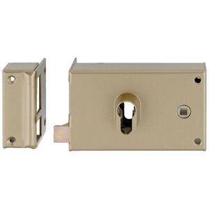 Heracles Monopoint - Fini doré - cylindre européen - porte 40 mm - Coffre-monopoint - Publicité Heracles Monopoint - Fini doré - cylindre européen - porte 40 mm - Coffre-monopoint - Publicité