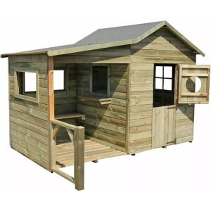 Soulet 502354 Maison de Jeu - Cabane en Bois pour Enfants avec Porche & Banc - Publicité Soulet 502354 Maison de Jeu - Cabane en Bois pour Enfants avec Porche & Banc - Publicité