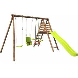 Aire de jeux en bois Soulet - Espace sécurisé pour enfants - Publicité Aire de jeux en bois Soulet - Espace sécurisé pour enfants - Publicité