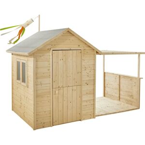 Maison Enfant en Bois Eugénie avec Porch - Maison de Jardin - Publicité Maison Enfant en Bois Eugénie avec Porch - Maison de Jardin - Publicité
