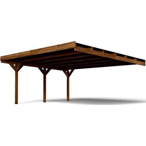 Carport Double Forest Style - Pin traité - Toit en polycarbonate - 30,9 m² - Publicité Carport Double Forest Style - Pin traité - Toit en polycarbonate - 30,9 m² - Publicité