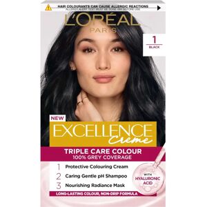 L'Oréal Paris Excellence Crème Permanent Hair Dye - Darkest Black L'Oréal Paris Excellence Crème Permanent Hair Dye - Darkest Black