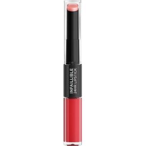 L’Oréal Paris Infallible Long-Lasting Lipstick and Lip Gloss 2 in 1 Shade 506 Red - Lipstick and Lip Gloss L’Oréal Paris Infallible Long-Lasting Lipstick and Lip Gloss 2 in 1 Shade 506 Red - Lipstick and Lip Gloss