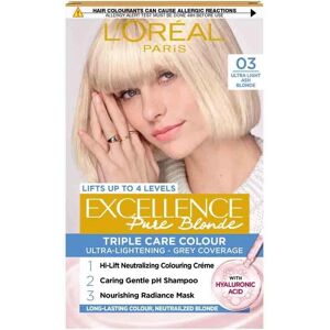 L'Oreal Paris Unisex Excellence Creme Permanent Hair Dye - Ultra-Light Ash Blonde L'Oreal Paris Unisex Excellence Creme Permanent Hair Dye - Ultra-Light Ash Blonde