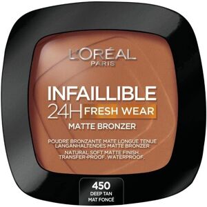 L'Oreal Paris Infaillible 24H Fresh Wear Matte Bronzer - Deep, Light - Bronzer L'Oreal Paris Infaillible 24H Fresh Wear Matte Bronzer - Deep, Light - Bronzer