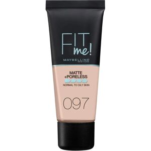 Maybelline Fit Me Base de Maquillaje Mate y Poreless - Porcelana Natural - 30ml Maybelline Fit Me Base de Maquillaje Mate y Poreless - Porcelana Natural - 30ml
