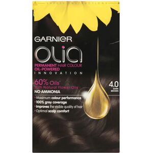 Garnier Olia 4.0 Dark Brown Oil-Infused Permanent Hair Dye - Hair Dye Garnier Olia 4.0 Dark Brown Oil-Infused Permanent Hair Dye - Hair Dye