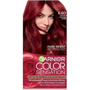 Garnier Color Sensation 6.60 Intense Ruby Red Permanent Hair Dye - Hair Dye Garnier Color Sensation 6.60 Intense Ruby Red Permanent Hair Dye - Hair Dye