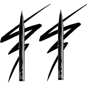 NYX Professional Makeup Epic Ink Eye Liner - Waterproof, Felt Tip, Pack of 2, Shade 01 NYX Professional Makeup Epic Ink Eye Liner - Waterproof, Felt Tip, Pack of 2, Shade 01