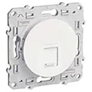 Plaque Centrale Blanche RJ45 Schneider Electric Odace - Prise murale RJ45 - Publicité Plaque Centrale Blanche RJ45 Schneider Electric Odace - Prise murale RJ45 - Publicité