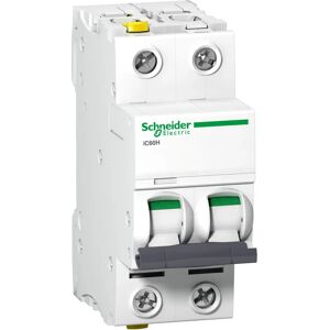 Schneider Electric A9F07202 Circuit Breaker - 2 Poles, 2A, C Curve Schneider Electric A9F07202 Circuit Breaker - 2 Poles, 2A, C Curve