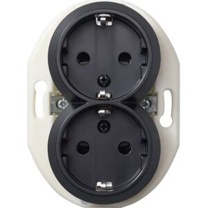 Schneider Electric WDE011322 Steckdose - Doppelsteckdose, Schwarz, 16A Schneider Electric WDE011322 Steckdose - Doppelsteckdose, Schwarz, 16A