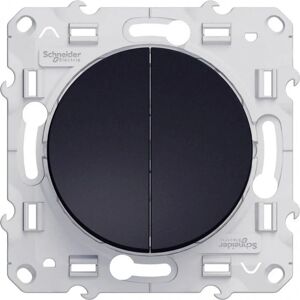 Interrupteur double Schneider Electric Odace Anthracite - Commutateur électrique - Publicité Interrupteur double Schneider Electric Odace Anthracite - Commutateur électrique - Publicité