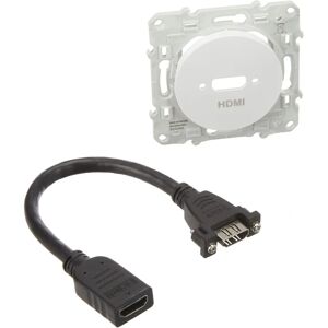Prise HDMI Schneider Odace - Blanc - Installation Facile - Type de Produit - Publicité Prise HDMI Schneider Odace - Blanc - Installation Facile - Type de Produit - Publicité