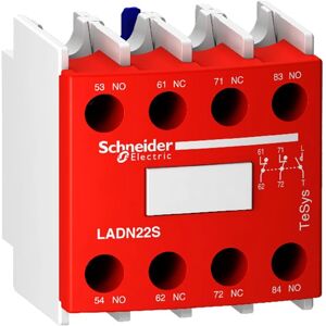 Schneider Electric LADN22S Hulpcontactblok - Rood - Veiligheidssignalering Schneider Electric LADN22S Hulpcontactblok - Rood - Veiligheidssignalering