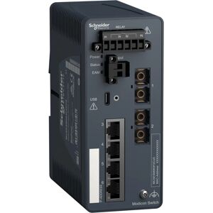 Switch Géré Schneider Electric Modicon - 4 Ports Cuivre & 2 Ports Fibre - MCSESM063F2CU0 Switch Géré Schneider Electric Modicon - 4 Ports Cuivre & 2 Ports Fibre - MCSESM063F2CU0