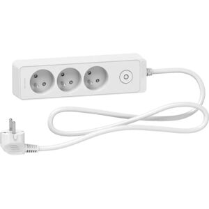 Schneider Electric Verlengsnoer - 3 stopcontacten, 1.5m Wit Schneider Electric Verlengsnoer - 3 stopcontacten, 1.5m Wit