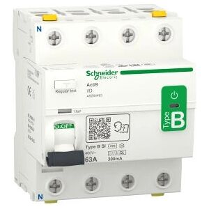 Schneider Electric A9Z64463 Differentialafbryder - 4P, 63A, B-SI Schneider Electric A9Z64463 Differentialafbryder - 4P, 63A, B-SI
