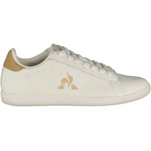 Le Coq Sportif Courtset 2 Baskets - Cuir, Blanc, Semelle en Caoutchouc - Publicité Le Coq Sportif Courtset 2 Baskets - Cuir, Blanc, Semelle en Caoutchouc - Publicité
