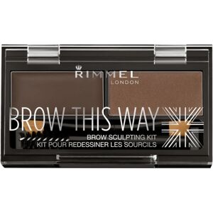 Rimmel London Brow This Way Eyebrow Sculpting Kit - Dark Brown Rimmel London Brow This Way Eyebrow Sculpting Kit - Dark Brown