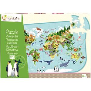 Avenue Mandarine PU014C Puzzle - 76 Elementów Mapa Świata Avenue Mandarine PU014C Puzzle - 76 Elementów Mapa Świata