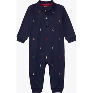 Ralph Lauren Baby Sleepsuit - Cotton Interlock, Embroidered Pony, Long Sleeves Ralph Lauren Baby Sleepsuit - Cotton Interlock, Embroidered Pony, Long Sleeves