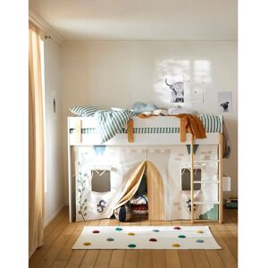 Cama altillo Vertbaudet Blanco/Madera con Área de Juego - Cama Infantil Cama altillo Vertbaudet Blanco/Madera con Área de Juego - Cama Infantil