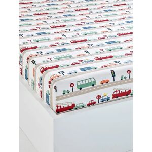 Vertbaudet Auto-City Kid's Fitted Sheet - Road Traffic Design Vertbaudet Auto-City Kid's Fitted Sheet - Road Traffic Design
