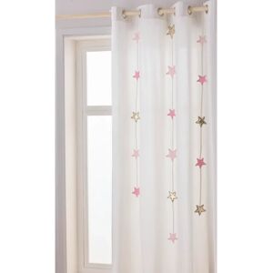 Vertbaudet Pink Star Curtain - Opaque Cotton - 135x240 cm - Curtain Vertbaudet Pink Star Curtain - Opaque Cotton - 135x240 cm - Curtain