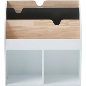 Vertbaudet White Simple 2-Compartment Bookcase - Furniture Vertbaudet White Simple 2-Compartment Bookcase - Furniture