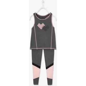 Vertbaudet Girl's Sports Set - Heart Print, Sleeveless Top, Leggings - Sports Set Vertbaudet Girl's Sports Set - Heart Print, Sleeveless Top, Leggings - Sports Set
