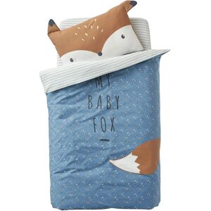 Vertbaudet Baby Fox Blue Duvet Cover - 100x120cm Vertbaudet Baby Fox Blue Duvet Cover - 100x120cm