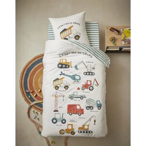 Vertbaudet Child Construction Reversible Duvet Cover Set - Duvet Cover Set Vertbaudet Child Construction Reversible Duvet Cover Set - Duvet Cover Set