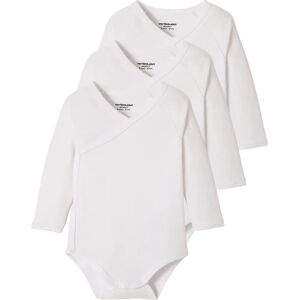 Vertbaudet Organic Cotton Baby Bodysuits - 3-Pack, White, Long Sleeve - Baby Clothes Vertbaudet Organic Cotton Baby Bodysuits - 3-Pack, White, Long Sleeve - Baby Clothes