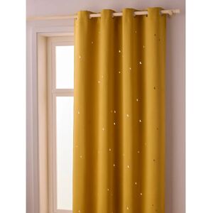Vertbaudet Mustard Perforated Blackout Curtain - 135x240 Vertbaudet Mustard Perforated Blackout Curtain - 135x240