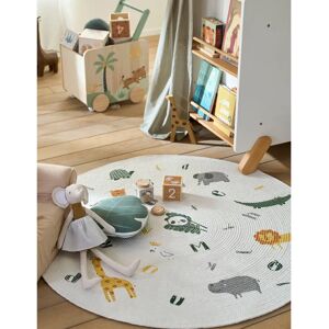 Tapete redondo com alfabeto Vertbaudet Hanoï - Educacional em algodão Tapete redondo com alfabeto Vertbaudet Hanoï - Educacional em algodão