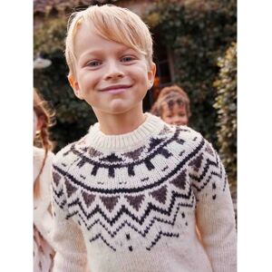 Vertbaudet Beige Jacquard Boys Sweater - Sweater Vertbaudet Beige Jacquard Boys Sweater - Sweater