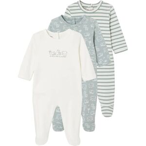 Vertbaudet Baby Sleepwear Set - 3 Cotton Interlock Bodysuits Vertbaudet Baby Sleepwear Set - 3 Cotton Interlock Bodysuits