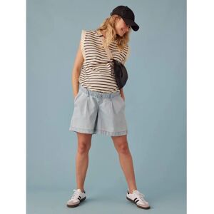 Envie de Fraise Bleached Blue Maternity Paperbag Denim Shorts - Shorts Envie de Fraise Bleached Blue Maternity Paperbag Denim Shorts - Shorts