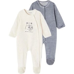 Vertbaudet Baby Velvet Pajamas Set - Navy Blue - Baby Sleepwear Vertbaudet Baby Velvet Pajamas Set - Navy Blue - Baby Sleepwear