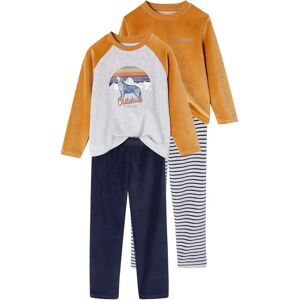 Vertbaudet Child's Caramel Velour Wolf Pajamas Set - Pyjamas Vertbaudet Child's Caramel Velour Wolf Pajamas Set - Pyjamas
