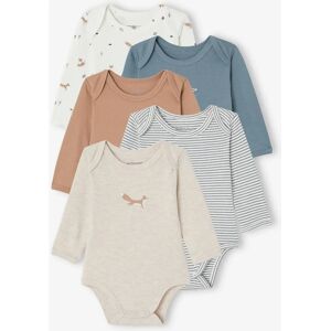 VERTBAUDET Organic Cotton Baby Bodysuit Set - Long Sleeve, American Snap VERTBAUDET Organic Cotton Baby Bodysuit Set - Long Sleeve, American Snap