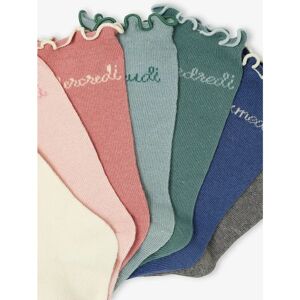 VERTBAUDET Girl Socks Pack of 7 - Weekday Jacquard VERTBAUDET Girl Socks Pack of 7 - Weekday Jacquard
