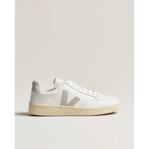 VEJA V-12 Leather Sneakers - White & Gray - Sneakers VEJA V-12 Leather Sneakers - White & Gray - Sneakers
