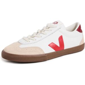 VEJA Women's Volley O.T Leather White Pekin Bark Trainers - Sneaker VEJA Women's Volley O.T Leather White Pekin Bark Trainers - Sneaker