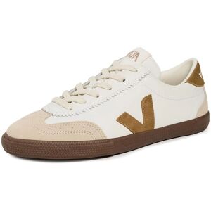VEJA White & Brown Volley Leather Sneakers - Unisex Shoes - Shoe Type VEJA White & Brown Volley Leather Sneakers - Unisex Shoes - Shoe Type
