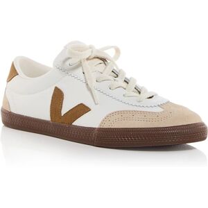 VEJA White & Brown Volley Leather Sneakers - Sneaker VEJA White & Brown Volley Leather Sneakers - Sneaker